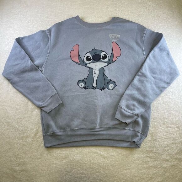 Large Blue Lilo & Stitch Sweater Ohana Means Family - Picture 1 of 13